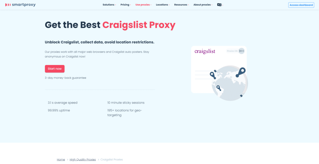 Get the Best Craigslist Proxy Network Smartproxy
