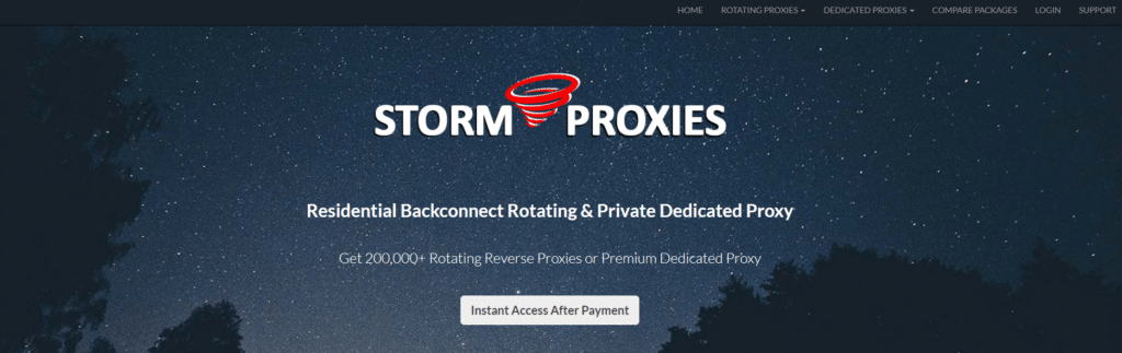 Buy Reverse Backconnect and Dedicated Proxy Storm Proxies