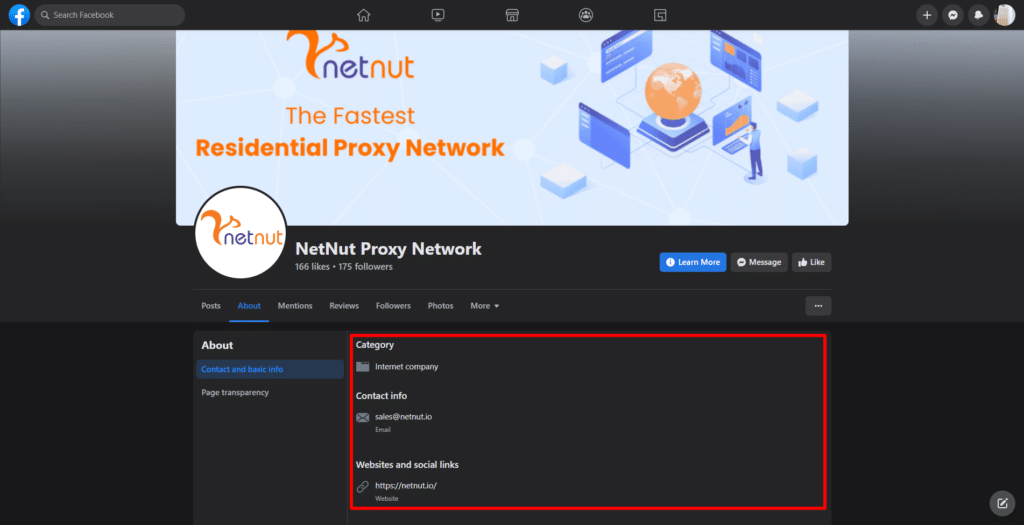 NetNut Proxy Network Facebook